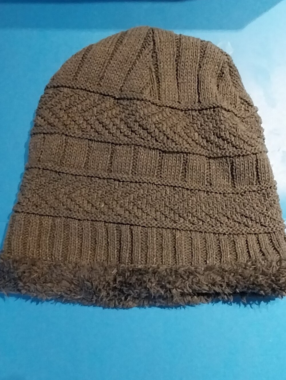 Cozy Knit Faux-Fur Trim Beanie